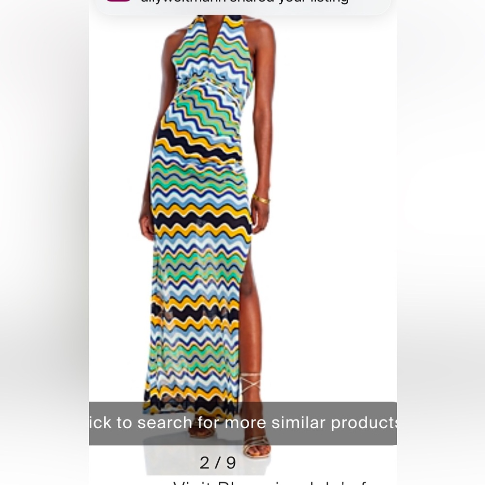 Alia Mulitcolor Wave Jacquard Halter Maxi Dress
Ramy Brook